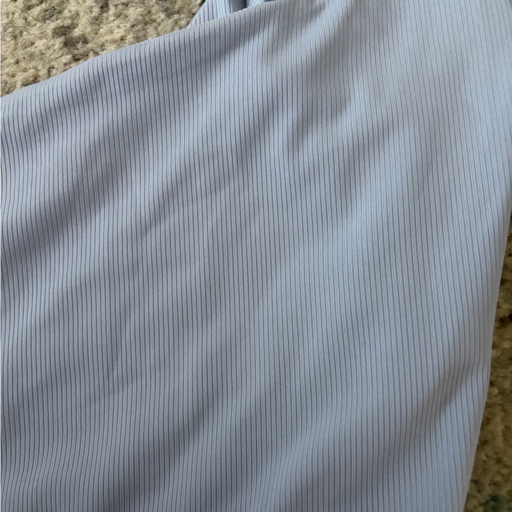 Naked Wardrobe One Shoulder Ribbed Crop Top Light Blue Size S - Picture 4 of 4